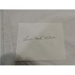 LEWIS HACK WILSON CUT SIGNATURE AUTOGRAPH NO COA