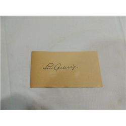 LOU GEHRIG CUT SIGNATURE AUTOGRAPH NO COA.