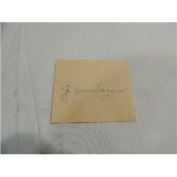 J HONUS WAGNER CUT SIGNATURE AUTOGRAPH NO COA.