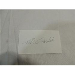 ED A WALSH CUT SIGNATURE AUTOGRAPH NO COA.