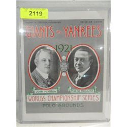 REPRODUCTION 1921 GIANTS VS YANKEES GAME PROGRAM