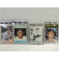 LOT 4 TOPPS BASEBALL CARDS: 1969 #4 YASTRZEMSKI,