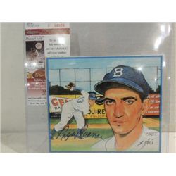 BASEBALL ILLUSTRATION AUTOGRAPH RALPH BRANCA COA