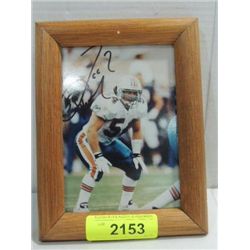 6X8 FOOTBALL PHOTO AUTOGRAPHED ZACH THOMAS