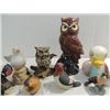 Image 2 : LOT 11 CERAMIC & GLASS BIRDS, SEVERAL OWLS, DOVES