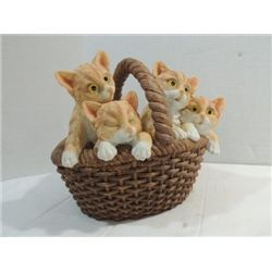 LARGE CERAMIC BASKET-O-KITTIES.