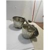 Image 4 : LOT 5 VINTAGE METAL ITEMS: ENAMAL COLANDER, 2