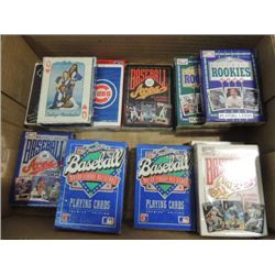 LOT 16 FOOTBALL & BASEBALL PLAYING CARD DECKS