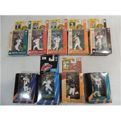 LOT 9 (5) BASEBALL & 4 FOOTBALL ACTION FLAT FIGURE