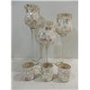 Image 1 : LOT 6 CONTEMPORARY DECORATIVE GLASS CANDLE HOLDERS