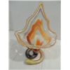 Image 2 : LOT 2 MURANO STYLE GLASS SWAN BOWL & STYLIZED VASE