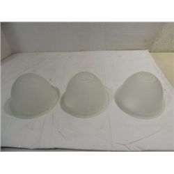 LOT 3 CEILING LIGHT FROSTED GLASS SHADES