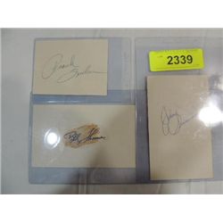 LOT 3 BASEBALL PLAYER AUOTGRAPHS: QUILICI, THOMAS,