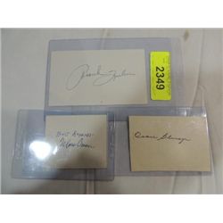 LOT 3 BASEBALL PLAYER AUTOGRAPHS: BLUEGE, OWEN &