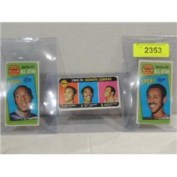 LOT 3 BASKETBALL PLAYER CARDS: 70-71 ELGIN BAYLOR,