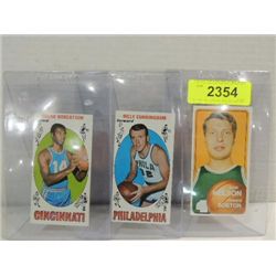 LOT 3 BASKETBALL PLAYER CARDS: 69-70 DON NELSON,