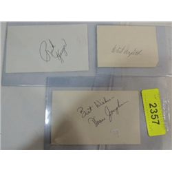 LOT 3 BASEBALL PLAYER AUTOGRAPHS: WYATT, KREUGER &