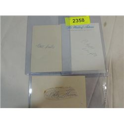 LOT 3 BASEBALL PLAYER AUTOGRAPHS: CASTRO, WRIGHT &