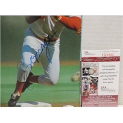 BASEBALL PRINT AUTOGRAPHED BY JOE MORGAN COA JSA