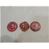 LOT 3 BALLY'S PARK BASEBALL PLAYER POKER CHIPS: