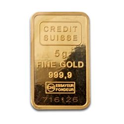 Credit Suisse 5g Fine Gold Bar