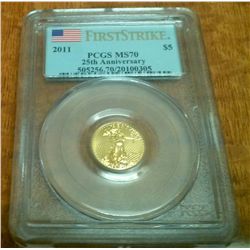 First Strike 2011 PCGS MS 70 25th Anniversary