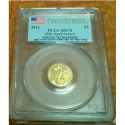First Strike 2011 PCGS MS 70 25th Anniversary