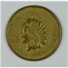 Image 2 : CINCINNATI CIVIL WAR STORE CARD BRASS INDIAN HEAD OBVERSE VF