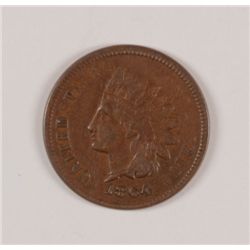 1864-L INDIAN CENT KEY DATE XF+