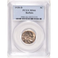 1938-D BUFFALO NICKEL PCGS MS66