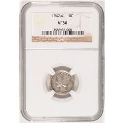 1942/41 MERCURY DIME NGC VF 30