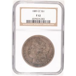 1889-CC MORGAN DOLLAR NGC FINE 12