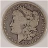 Image 1 : 1891-CC MORGAN SILVER DOLLAR, VG+