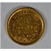 Image 2 : 1853 $1.00 LIBERTY GOLD, AU-55