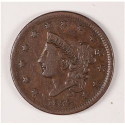 1838 LARGE CENT VF+