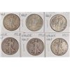 Image 1 : 6 WALKING LIBERTY HALF DOLLARS (20,20-D,27-S,29-S,42,43) GOOD-XF
