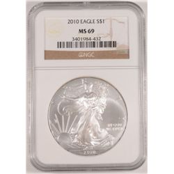 2010 SILVER AMERICAN EAGLE NGC MS69