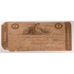 1814 $5 KENTUCKY INSURANCE COMPANY VG