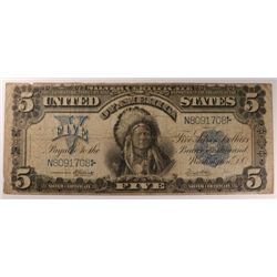 1899 $5 SILVER CERTIFICATE VG+ (CHIEF)