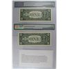 Image 2 : 1- 1999 $1 STAR NOTE PMG 65 EPQ & 1-1995 $1  NOTE PMG 66 EPQ