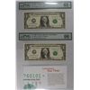 Image 1 : 2-1999 $1.00 NOTES 1- PMG 65 EPQ STAR NOTE & 1-66 PMG EPQ