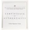 Image 2 : 2004 SQUARE 1/2 OZ KOOKABURRA AUSTRALIA PROOF BOX/COA