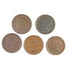 Image 1 : 5 PCS LOW GRADE LARGE CENTS 1856 AND OLDER