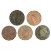 Image 1 : 5 PCS LOW GRADE LARGE CENTS 1856 AND OLDER