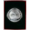 Image 2 : HAPPY HOLIDAYS SNOWMAN ONE Oz. .999  SILVER ART ROUND, IN CAPSULE/GIFT BOX