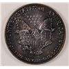 Image 2 : 1990 AMERICAN SILVER EAGLE ONE OUNCE .999 SILVER COIN, MS-69  HEAVY TONING
