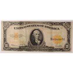 1922 $10 GOLD CERTIFICATE FINE