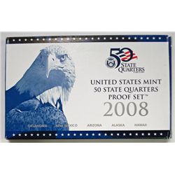 2008 U.S. STATE QUARTER PROOF SET  IN EXCELLENT MINT PACKAGING, HARD TO FIND