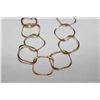 Image 2 : ONE HAND MADE 18KT YELLOW GOLD BOLD LINK NECKLACE. THE NECKLACE IS HAND MADE AND CONSISTS OF A