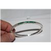 Image 2 : STERLING SILVER EMERALD DIAMOND BRACELET. STAMPED 925 SILVER, INCLUDES APPROX. 2.40 CT GEMSTONE